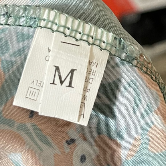 NWOT Tie on Front Flowers Floral Green Slit Midi Dress Size M - Picture 8 of 13